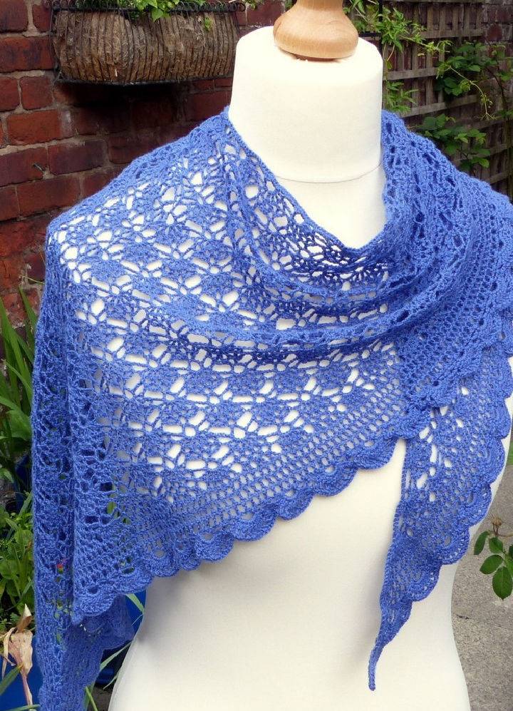 Crochet Mediterranean Lace Shawl Wrap