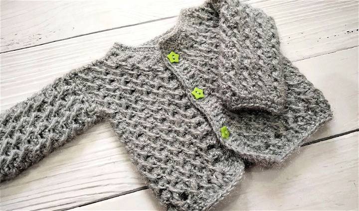 Crochet Newborn Baby Sweater Pattern