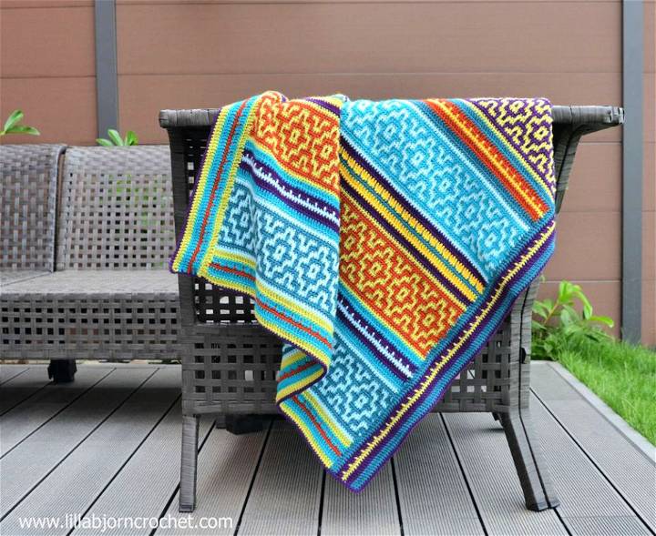 Crochet Nya Mosaic Blanket Pattern