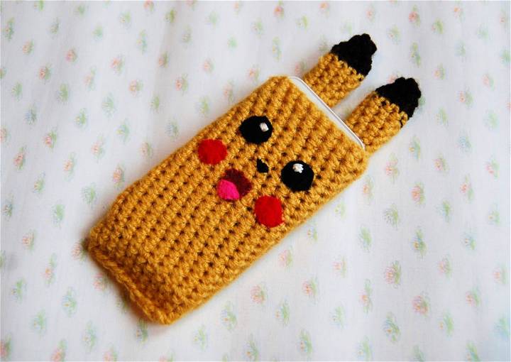 Crochet Your Own Pikachu Phone Cover