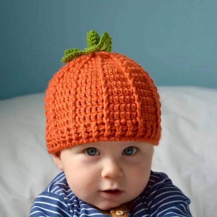 Crochet Pumpkin Baby Boy Hat - Free Pattern