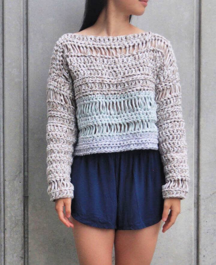 Crochet Sand Dune Sweater Free Pattern