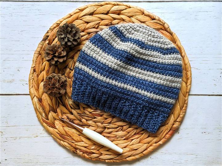 How to Crochet Slouchy Beanie for Guys