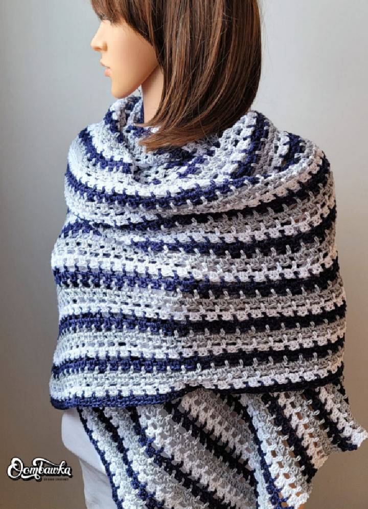 Free Crochet Spring Blanket Shawl Pattern