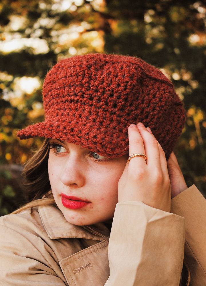 Crochet Thread Newsboys Hat Pattern