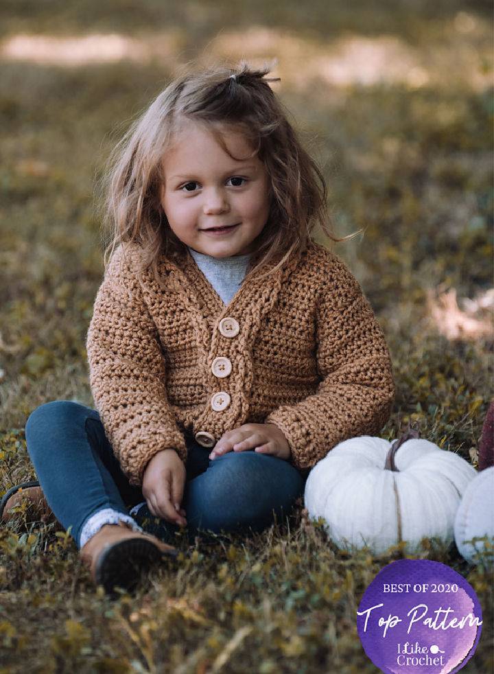 Crochet Toddler Grandpa Sweater Pattern