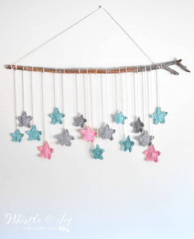 Crochet Twinkling Stars Wall Hanging Free Pattern