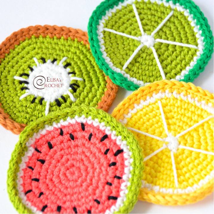 Crochet Your Own Fruit Coasters