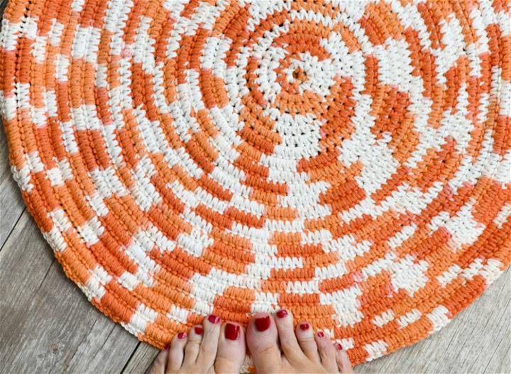 Crochet a Scrap Yarn Rope Bath Mat