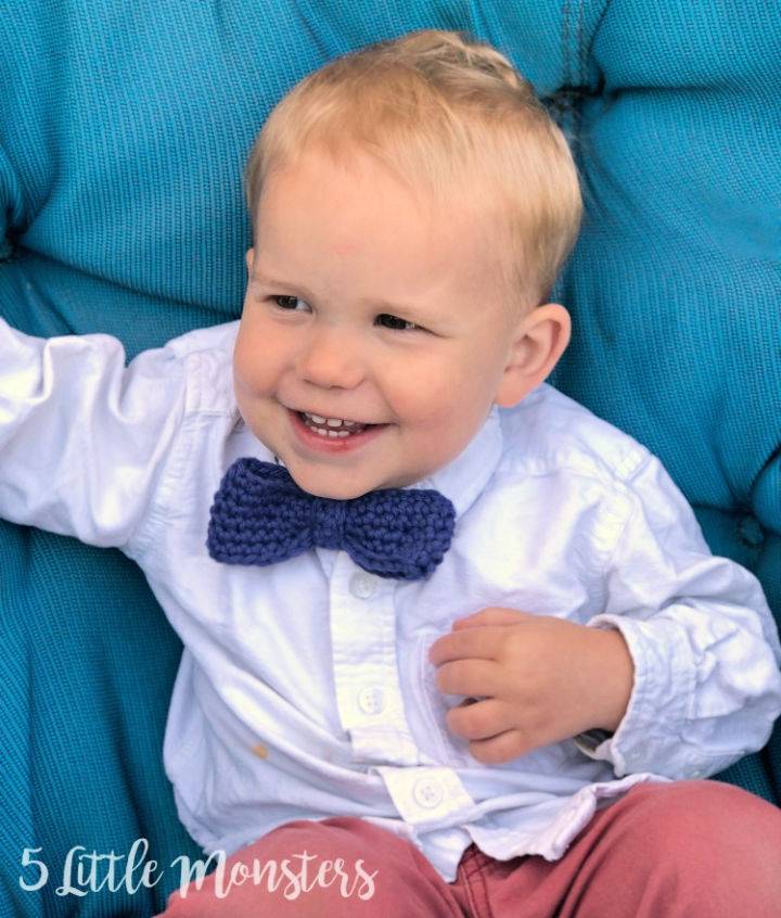 Crocheted Toddler Bow Tie Pattern
