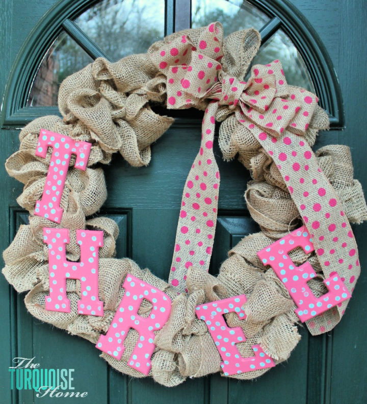 DIY Burlap Birthday Wreath