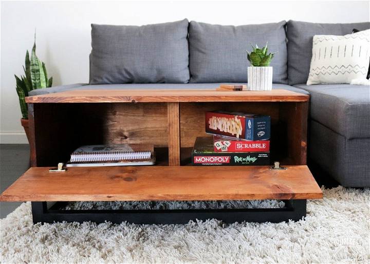 DIY Coffee Table with Hidden Storage
