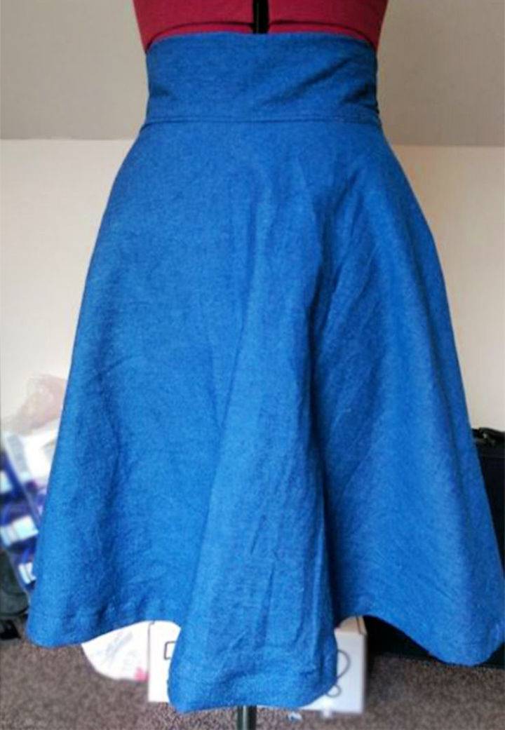 DIY Denim Half Circle Skirt