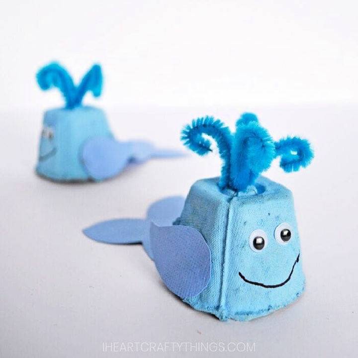 DIY Egg Carton and Pipe Cleaner Whale