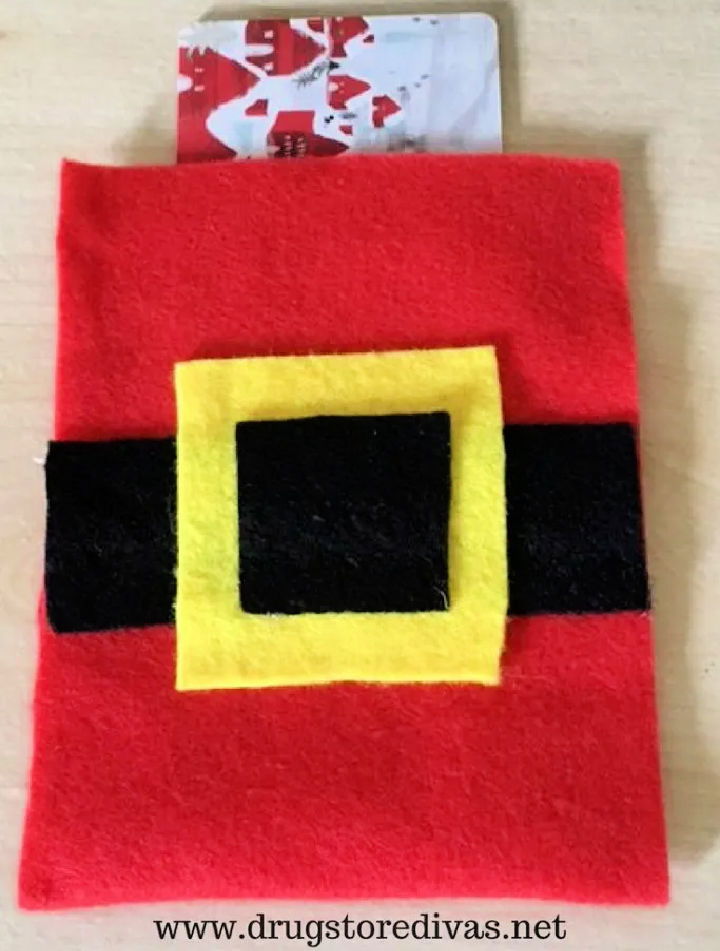 DIY Felt Santa Gift Card Holder