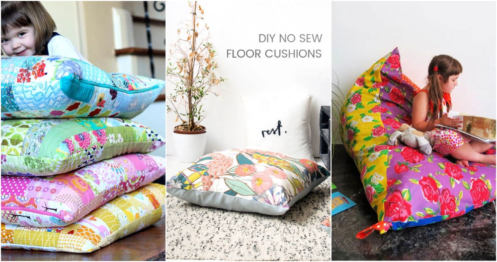 25 DIY Floor Pillows and Cushions To Sew