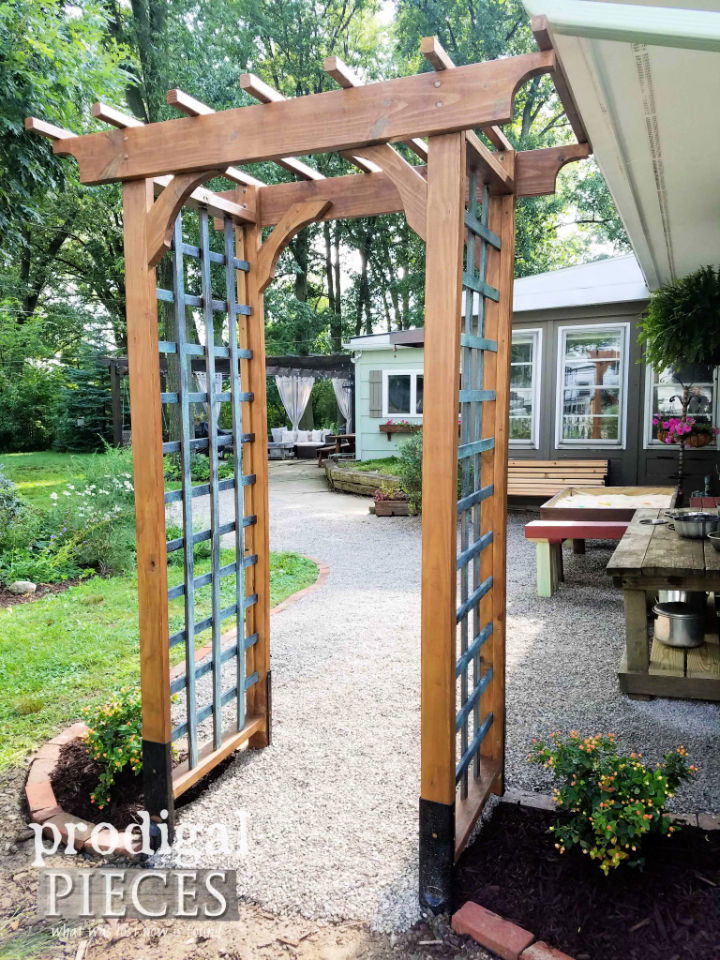 DIY Garden Arbor With Faux Patina