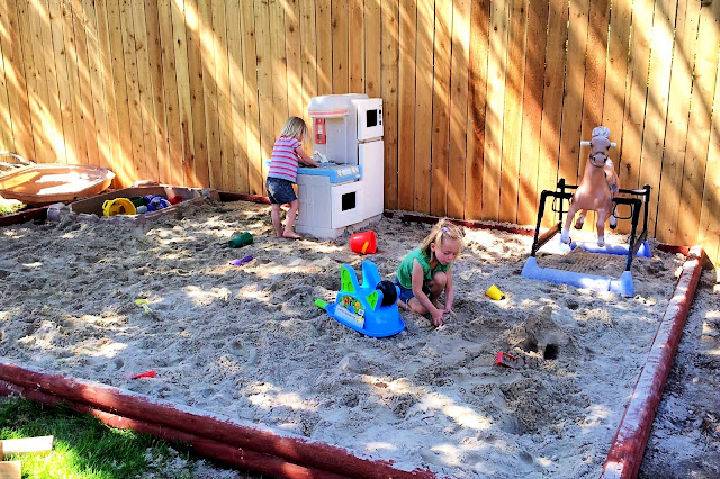 DIY Giant Sandbox