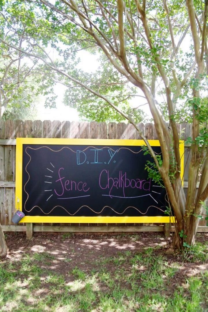 DIY Huge Fence Chalkboard for Backyard