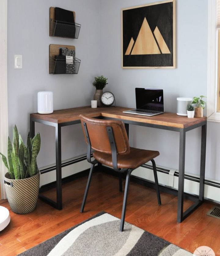 DIY L Shaped Corner Desk for Under $150