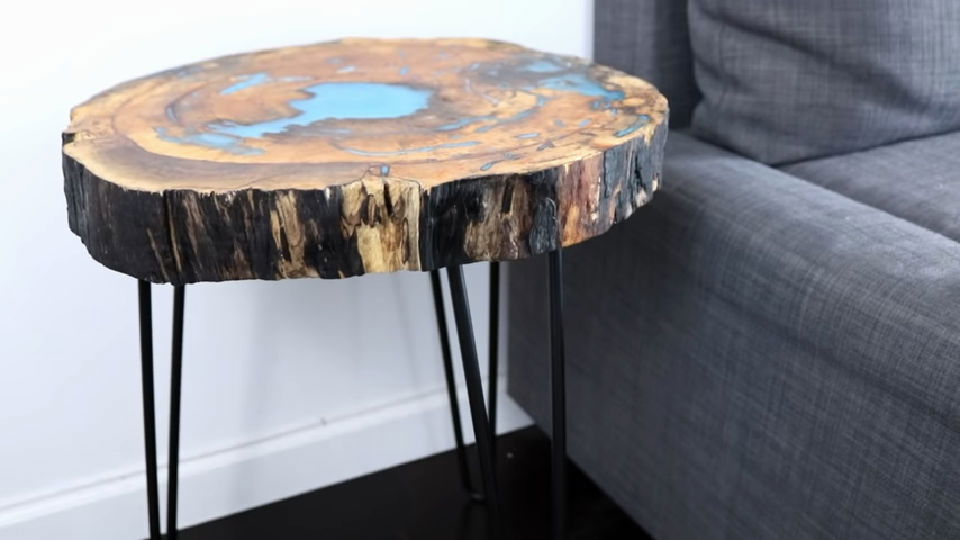 DIY Live Edge Wood Resin Table