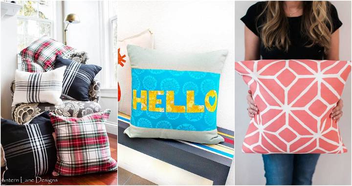 DIY No Sew Pillow Ideas and No Sew Pillow Covers