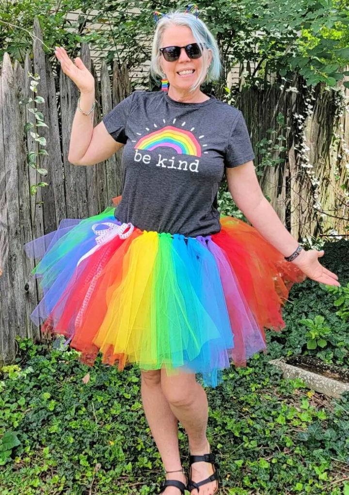 Make a Rainbow Tutu Skirt for Adults