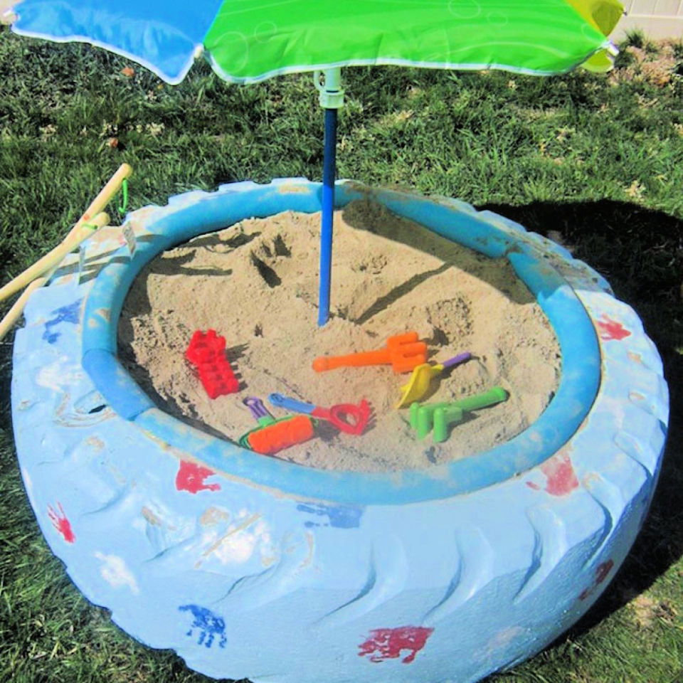 DIY Tire Sandbox