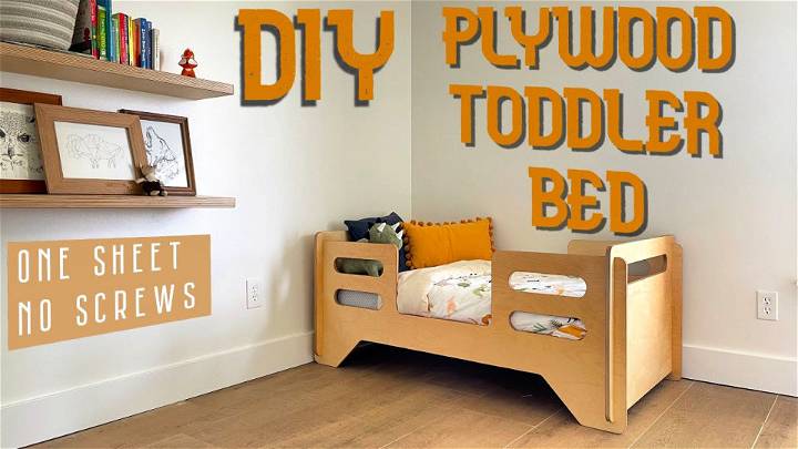 DIY Toddler Bed Using One Sheet of Plywood