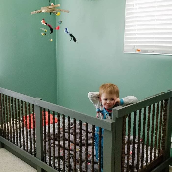 DIY Toddler Crib Rails Complete
