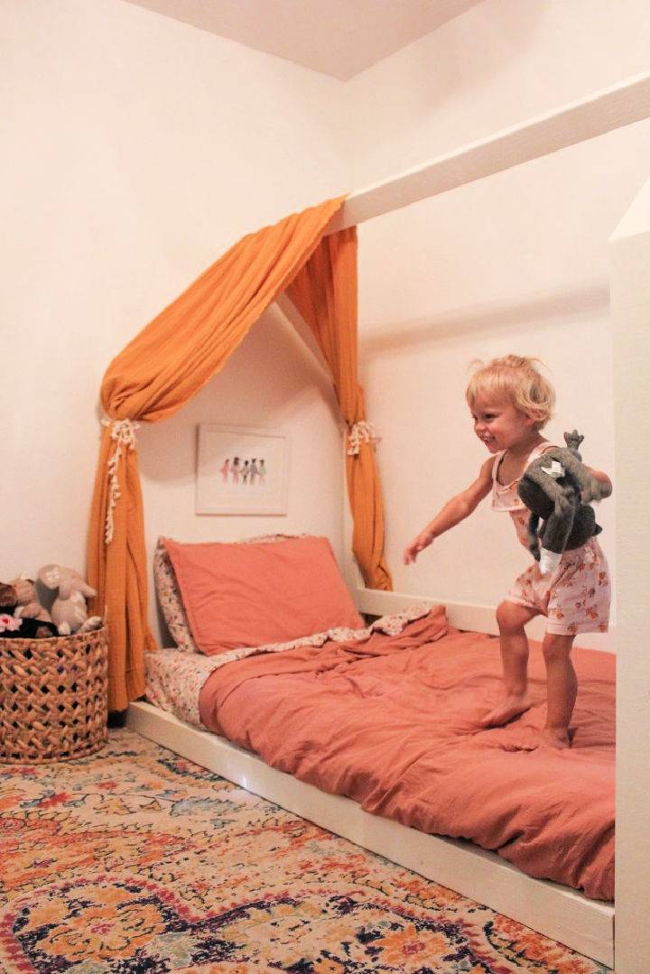 DIY Toddler House Bed with Plans