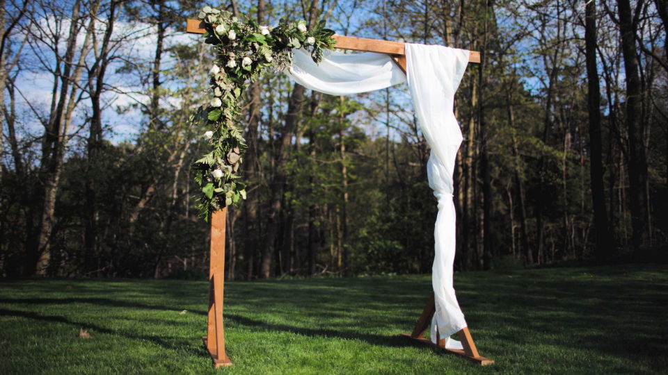 DIY Wood Wedding Arbor