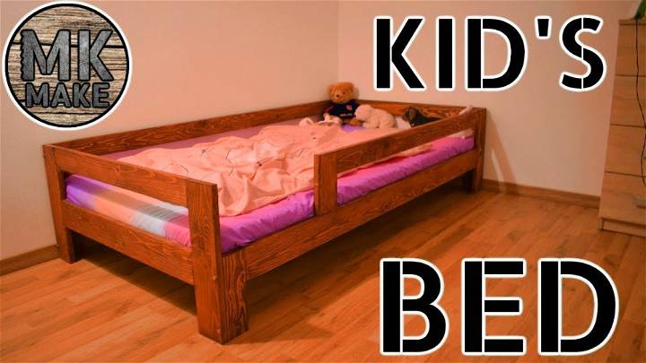 DIY Wooden Toddler Bed Frame