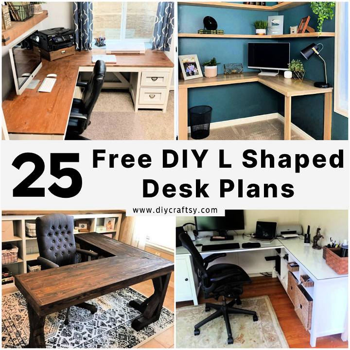 DIY l shaped desk plans