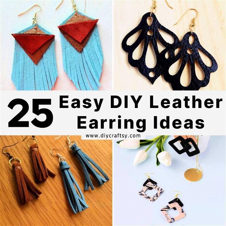 DIY leather earrings