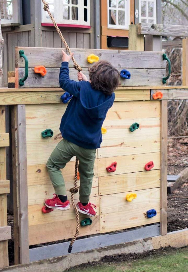 Diy Kids Climbing Wall for a Treehouse