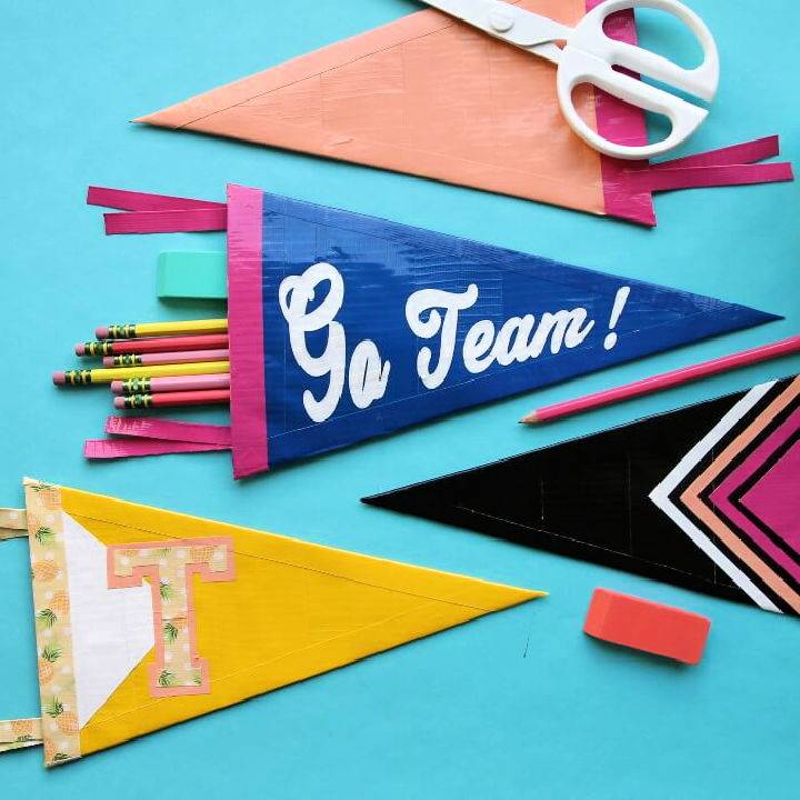 Duck Tape Pennant Pencil Pouch