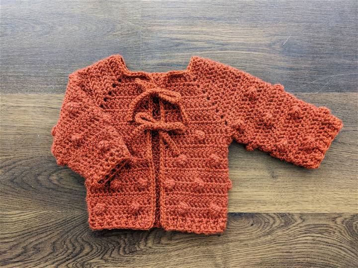 Easy Crochet Baby Bubble Tea Cardigan