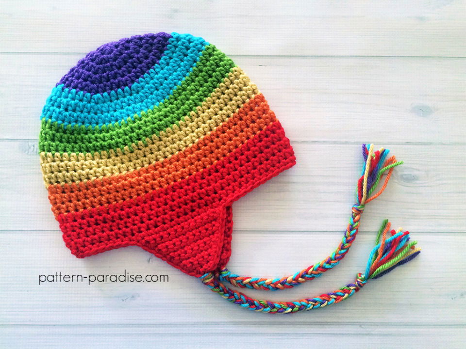 Easy Crochet Earflap Hat Pattern - 6-9 Months