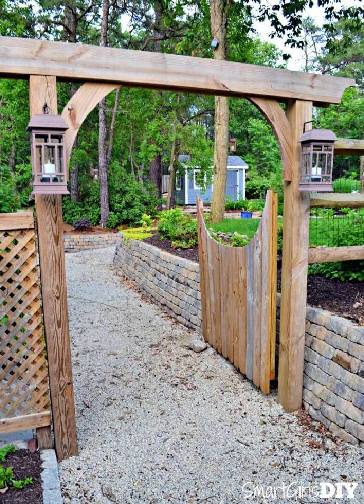Easy DIY Garden Arbor With Gate