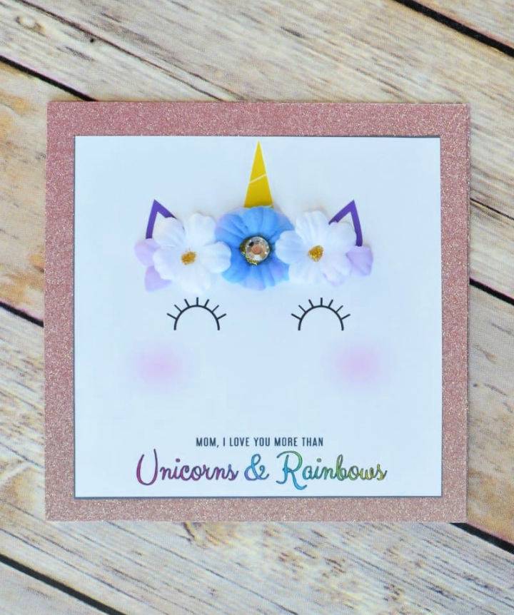 Easy DIY Unicorn Mother’s Day Card