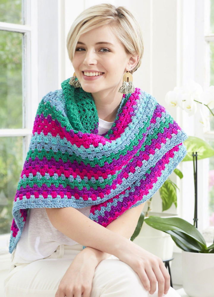 Easy Asymmetrical Crochet Lace Shawl: Free Pattern - Annie Design Crochet