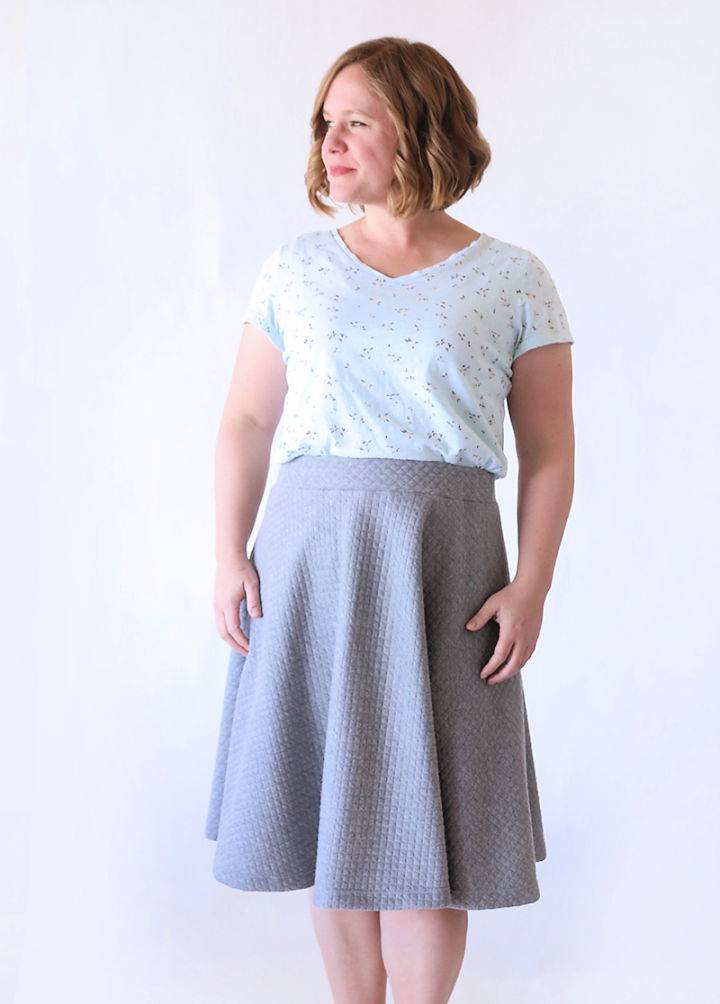 Easy Half Circle Skirt Sewing Pattern With Free Template
