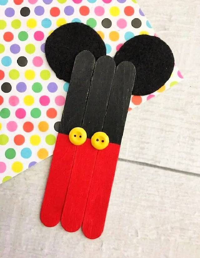 Easy Mickey Mouse Using Popsicle