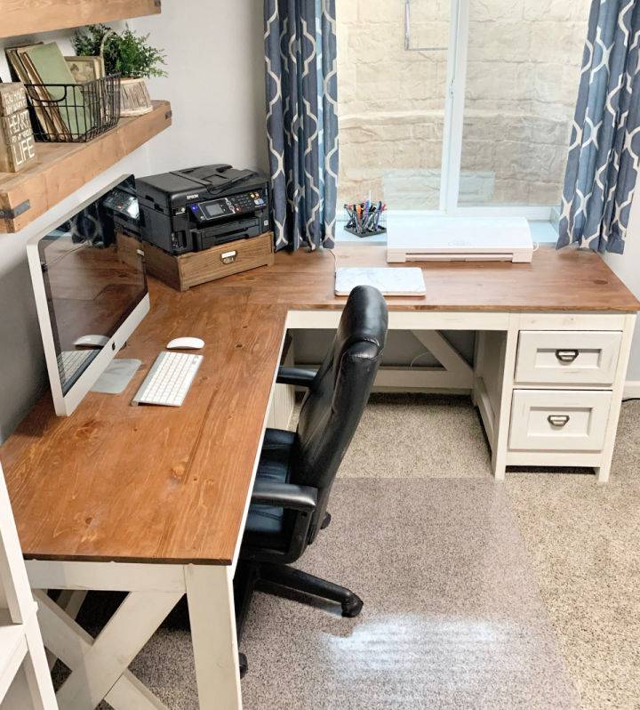 Building a Farmhouse L Shaped Desk