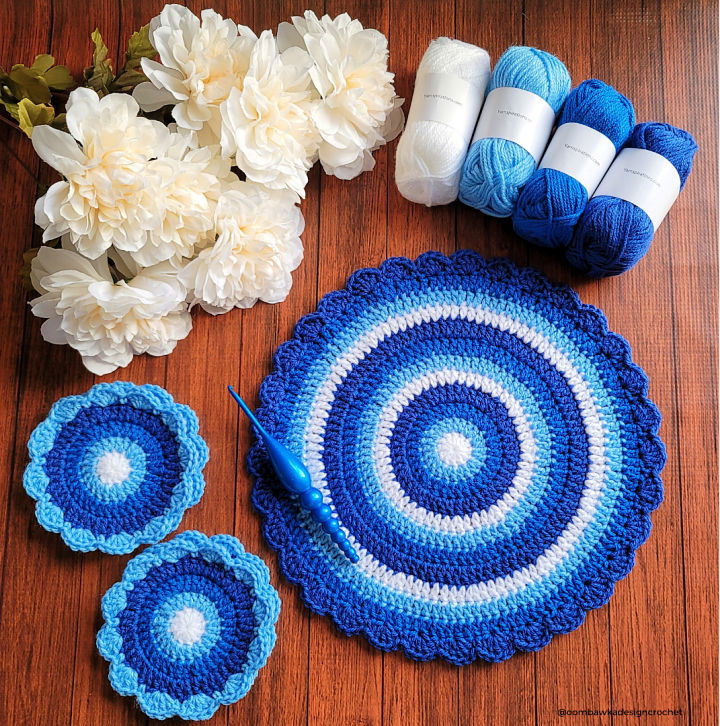 Free Crochet Doily Round Coaster Pattern