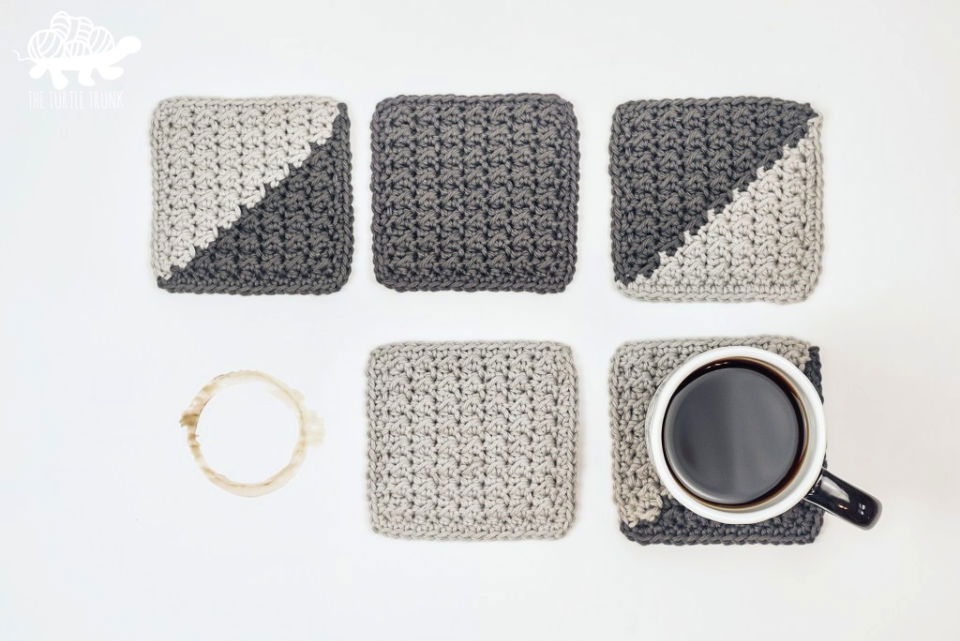 Free Crochet Farmhouse Coaster Pattern