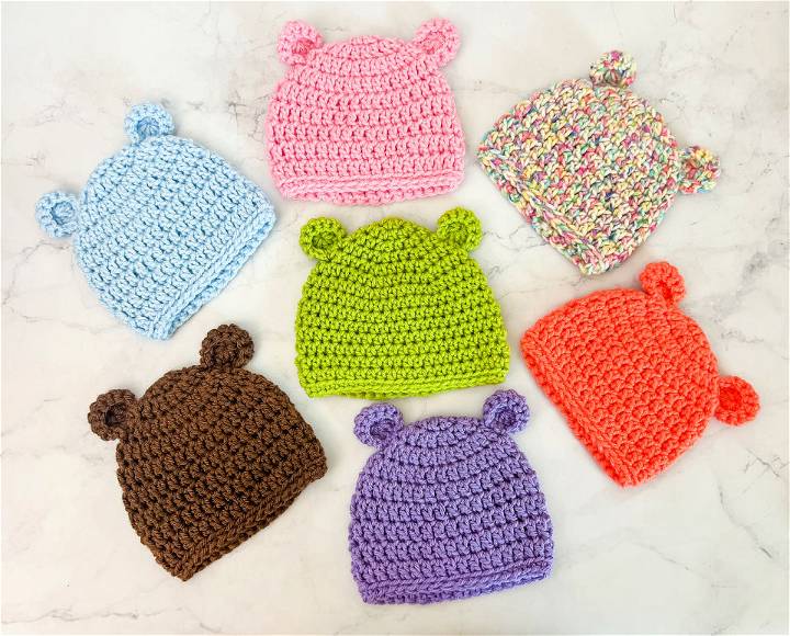 Free Crochet Infant Bear Hat Pattern
