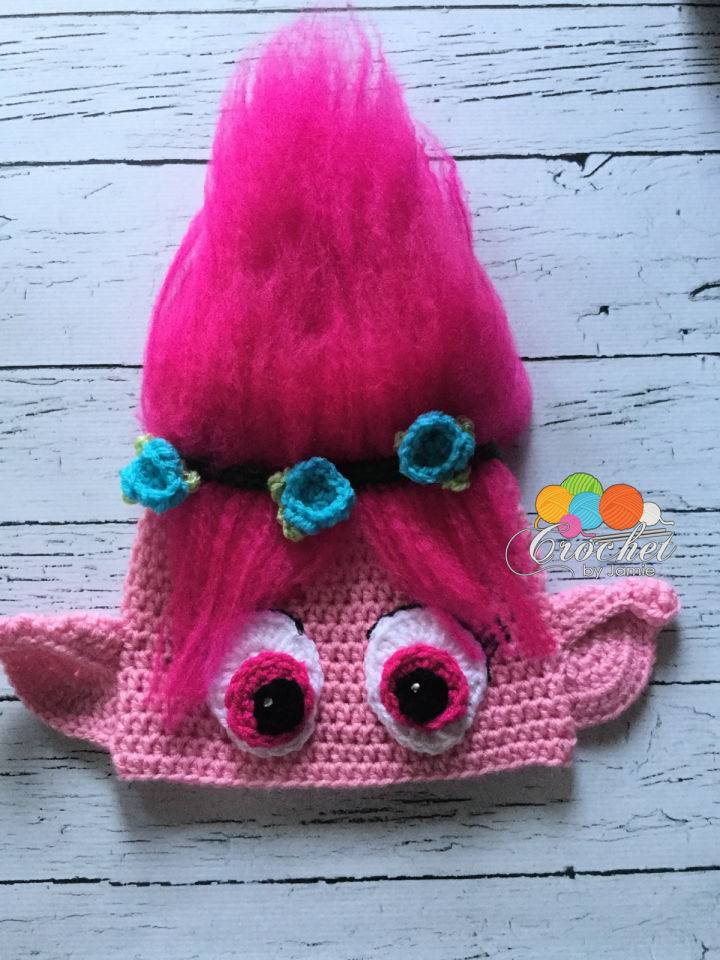 Free Crochet Poppy Troll Hat Pattern