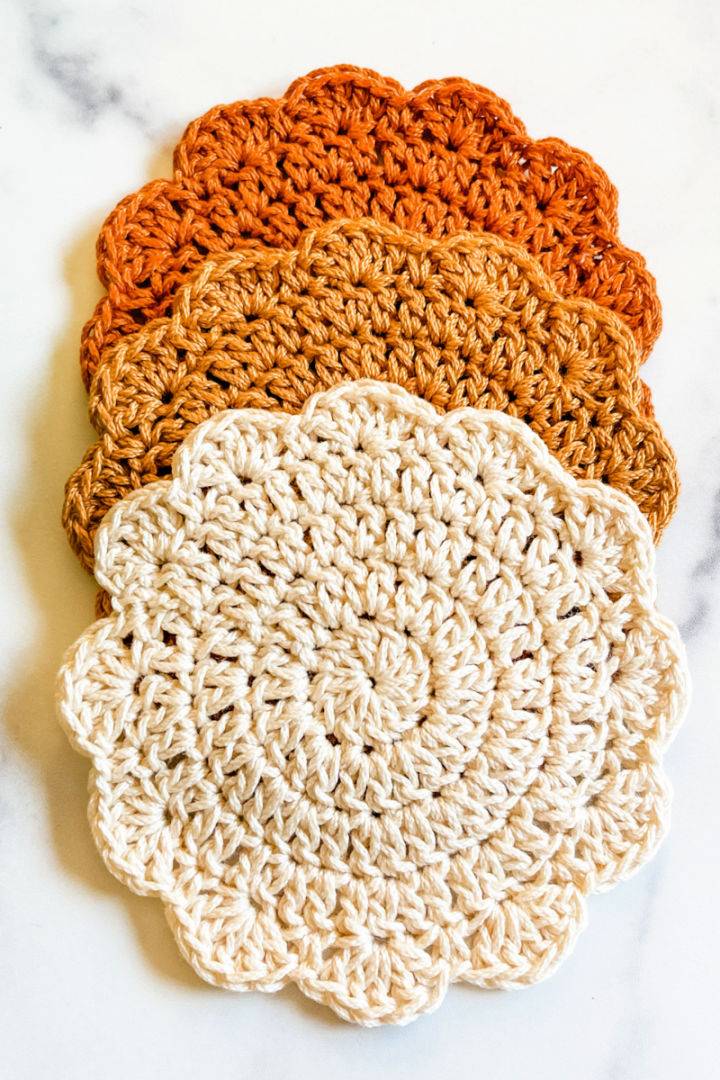 Free Crochet Sunrise Coaster PDF Pattern